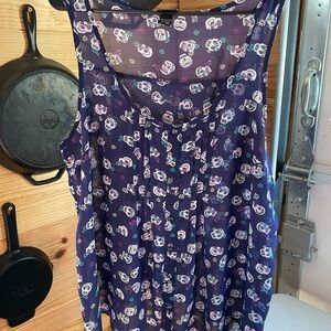 Torrid Purple Pleated Tank Top